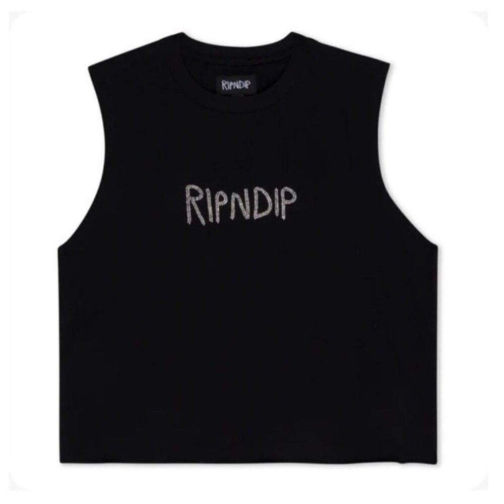 OG RIPNDIP Cropped Rhinestone Tank - Picture 2 of 3
